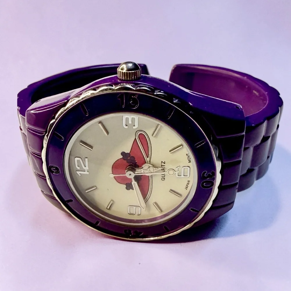 Red Hat Society Logo Watch • Purple Bracelet Band • RHS Collectible